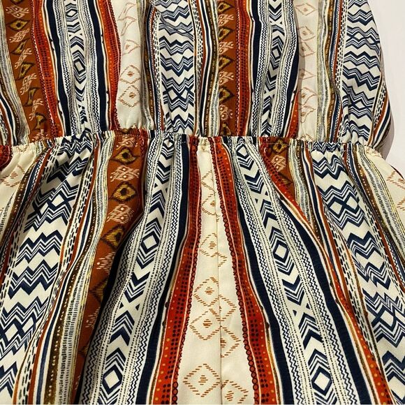 Hem & Thread Boho Hippie Sleeveless Lace Open Back Romper Women's Size Medium - Picture 14 of 16